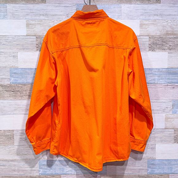 Clemson Tigers Twill Button Down Shirt Orange VTG College Football Mens Large - Picture 4 of 7